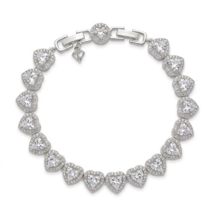 PULSERA CORAZONES – ALTA JOYERÍA ORO BLANCO