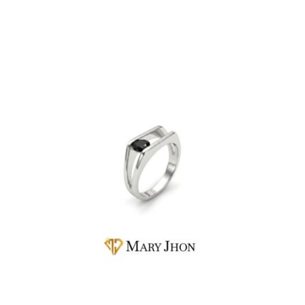 Anillo Negro Radiante OroBlanco