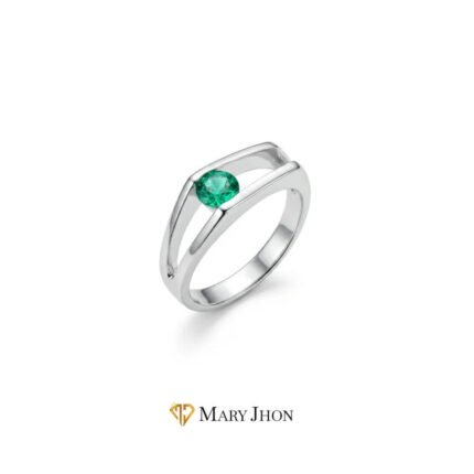 Anillo Esmeralda Radiante OroBlanco