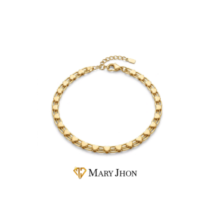 PULSERA MULTI CORAZONES DORADO