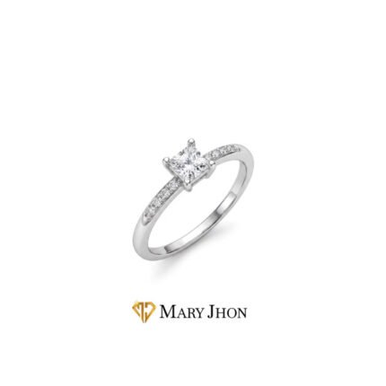 ANILLO SOLITARIO OROBLANCO.