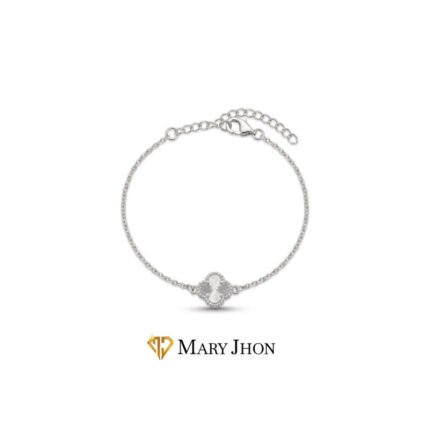 PULSERA TREBOL OROBLANCO