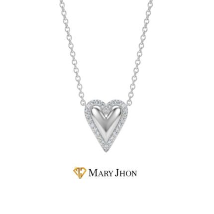 CADENA CORAZÓN ORO BLANCO