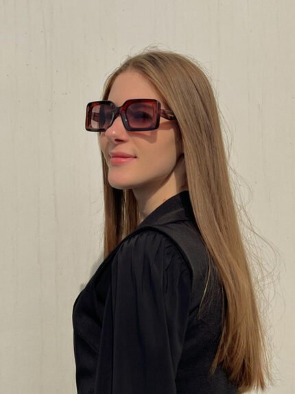 LENTE DE SOL CUADRADO MARRON