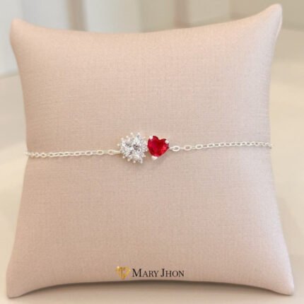 PULSERA CORAZON OROBLANCO
