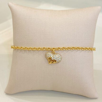 PULSERA PORTUGUESA CORAZON BRILLANTE