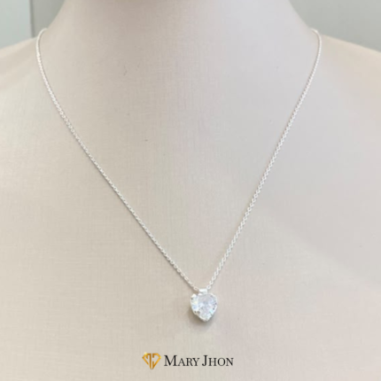 CADENA CORAZON DE LUZ OROBLANCO