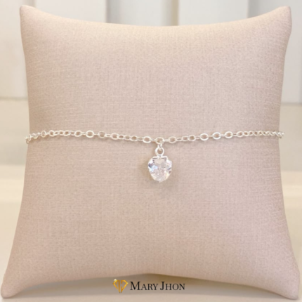 PULSERA CORAZON  OROBLANCO