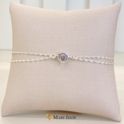 PULSERA CORAZON ETERNO OROBLANCO